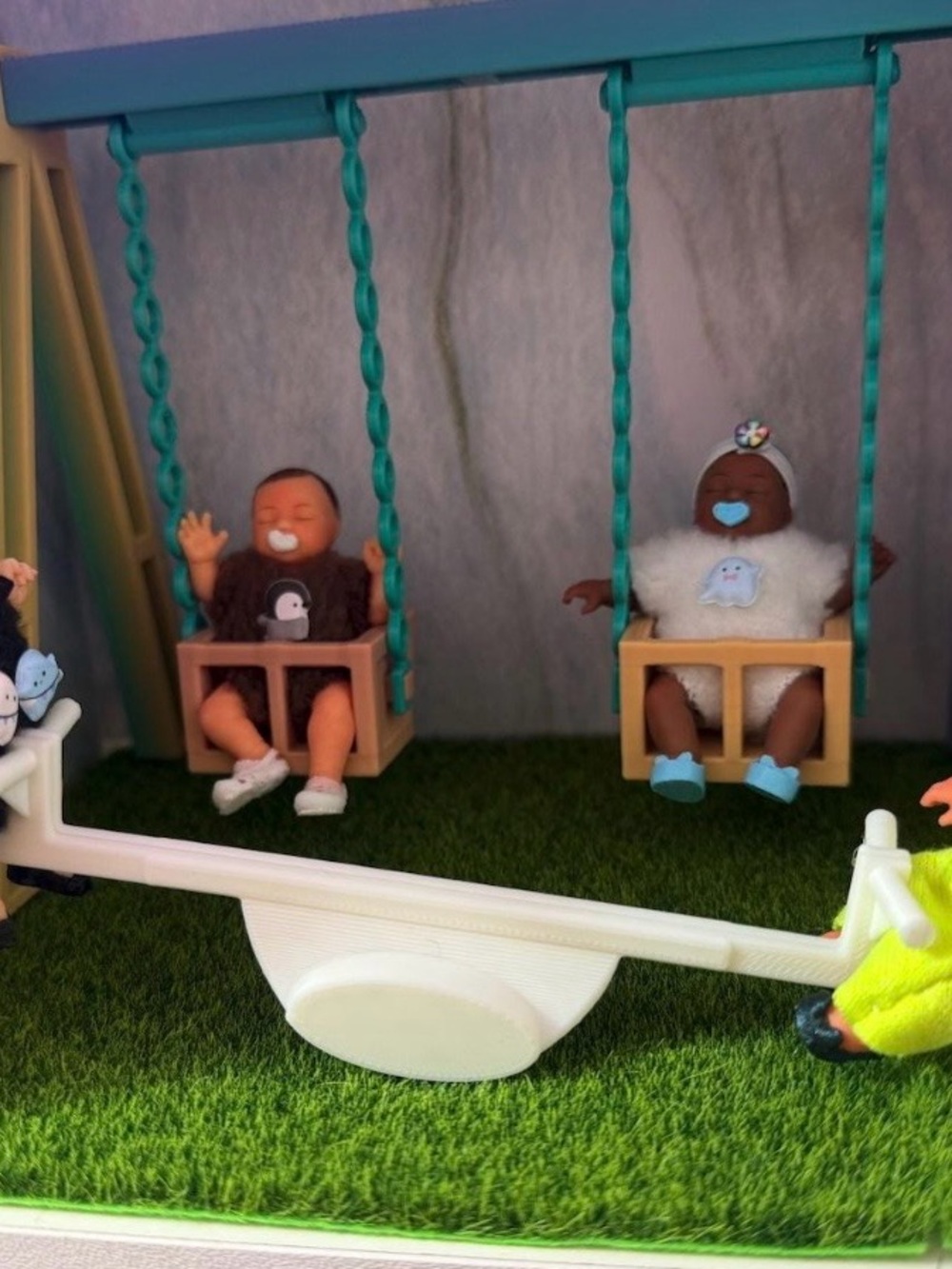 Baby Doll Seesaw Playground Toy | 3D Printed Dollhouse Accessory
